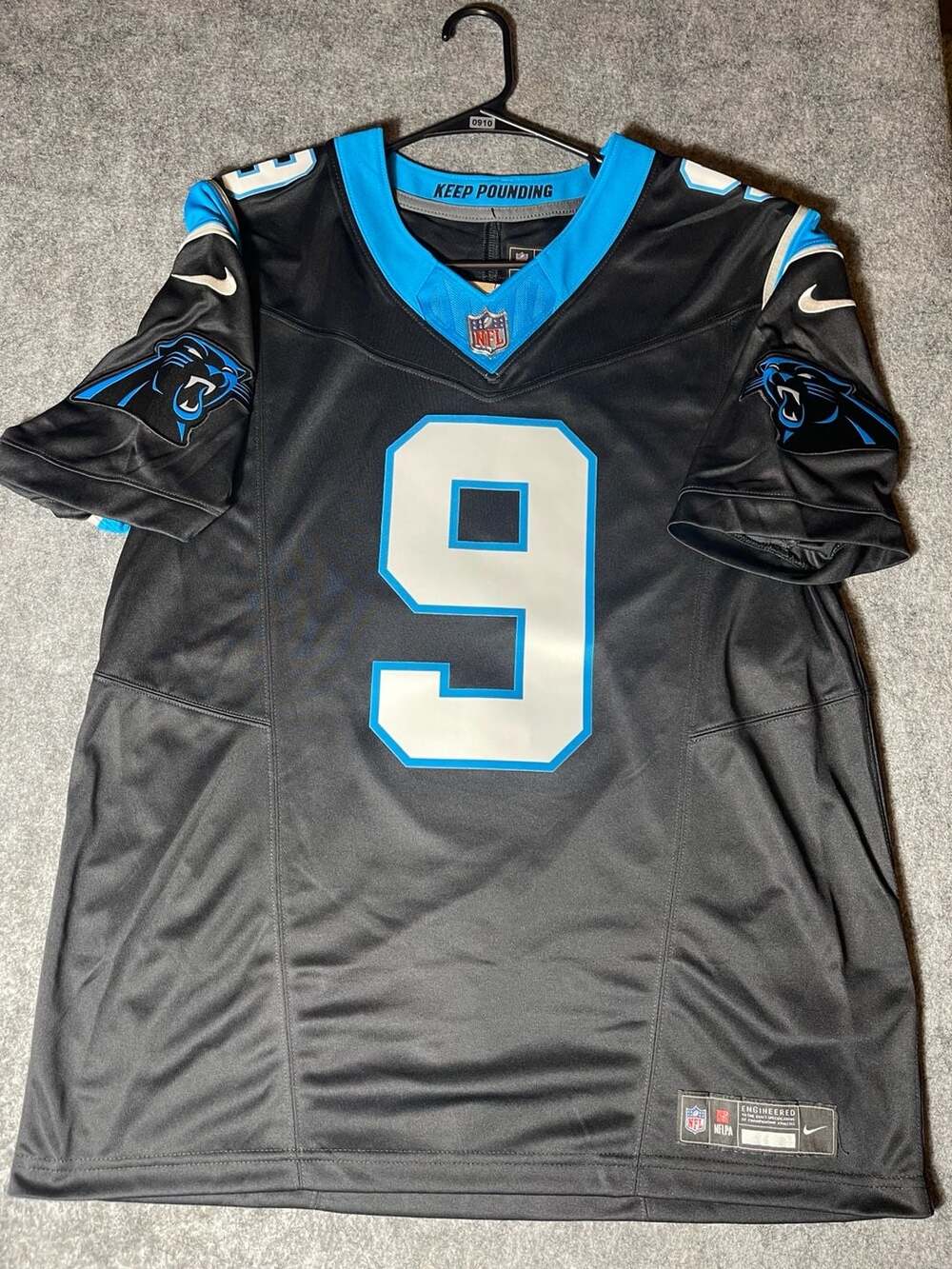Bryce Young Carolina Panthers #9 Black Home Nike Game Jersey